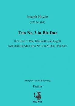 Joseph Haydn - Trio Nr. 3 in Bb-Dur  für Oboe/Flöte, Klarinette und Fagott